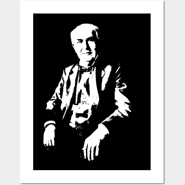 Thomas Edison Portrait Wall Art by phatvo